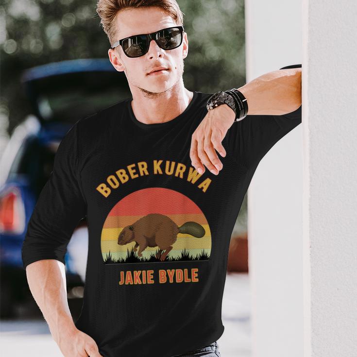 Kurwa Bober Bober Meme Langarmshirts Geschenke für Ihn