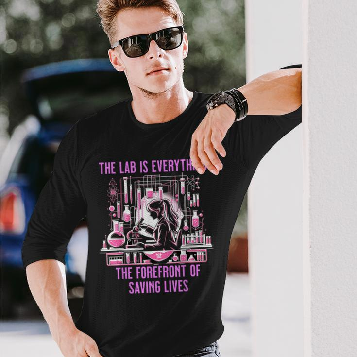 The Lab Is Everything The Forefront Of Saving Lives Lab Week Long Sleeve T-Shirt Gifts for Him