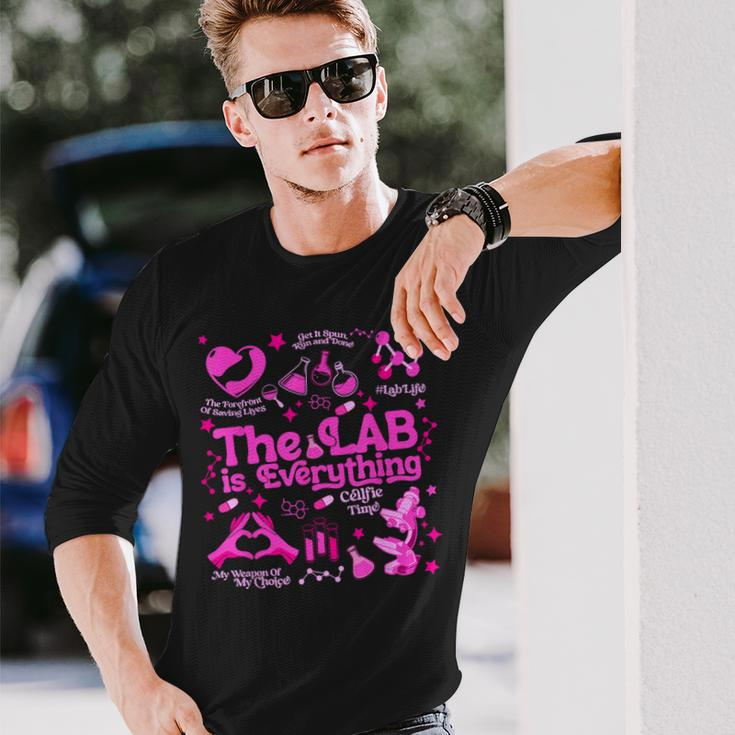 The Lab Is Everything Lab Week 2024 Medical Lab Science Long Sleeve T-Shirt Gifts for Him