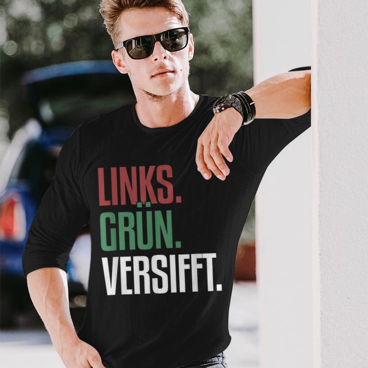 Left Green Versifft Ironic Anti-Rassism Langarmshirts Geschenke für Ihn