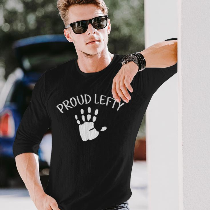 Left Handed Proud Lefty Pride Hand Wave Long Sleeve T-Shirt Gifts for Him