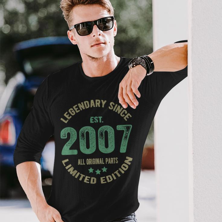 Legend Since 2007 17Th Birthday Retro 17 Years Old Boy Long Sleeve T-Shirt Gifts for Him