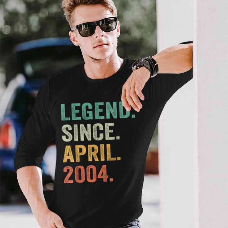 Legend Since April 2004 20Th Birthday Boy 20 Years Old Long Sleeve T-Shirt Gifts for Him