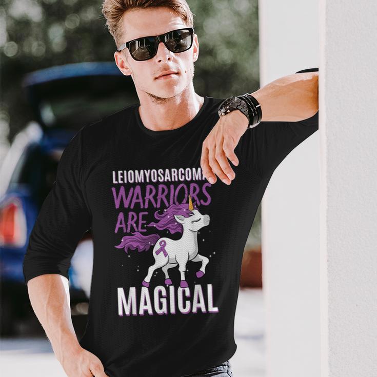 Leiomyosarcoma Warrior Lms Rare Cancer Unicorn Sarcoma Long Sleeve T-Shirt Gifts for Him