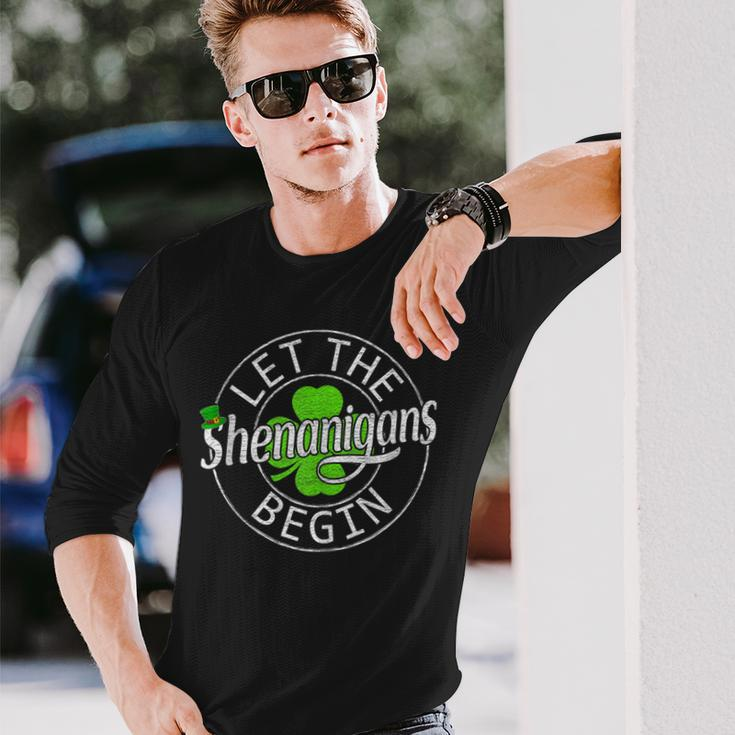 Let The Shenanigans Begin St Patrick's Day Women Long Sleeve T-Shirt Gifts for Him