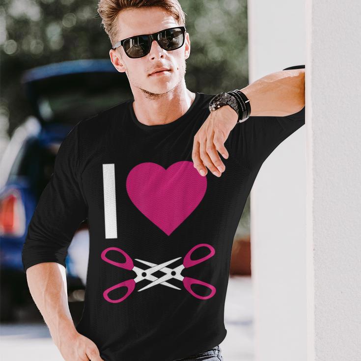 Lgbt Pride Lesbian I Love To Scissor Long Sleeve T-Shirt Gifts for Him