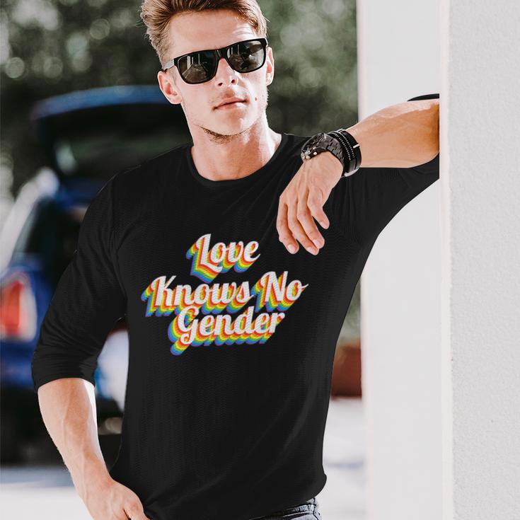 Lgbt Pride Love Knows No Gender Long Sleeve T-Shirt Gifts for Him