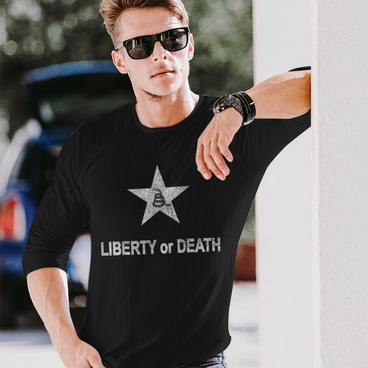 Liberty Or Death Battalion Flag Gadsden Snake Long Sleeve T-Shirt Gifts for Him