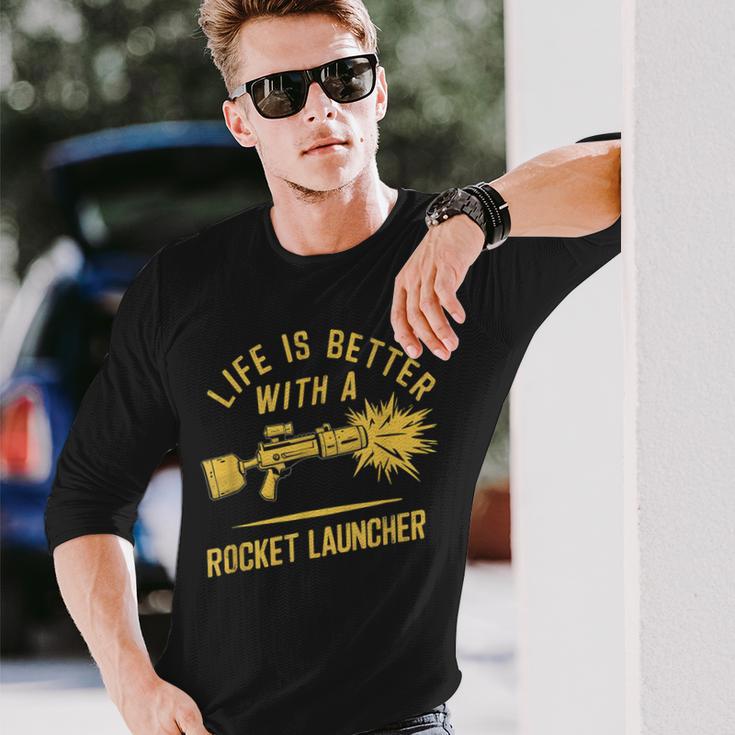 Life Is Better With A Rocket Launcher Lustig Und Witzig Langarmshirts Geschenke für Ihn