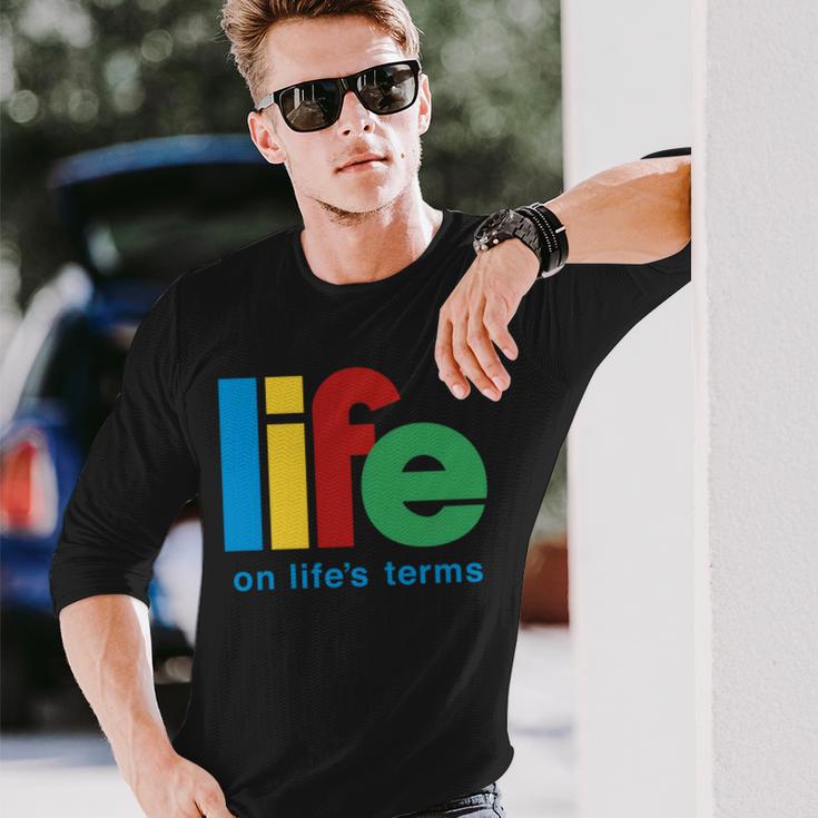 Life On Life's Terms Sobriety Recovery Aa Na Long Sleeve T-Shirt Gifts for Him