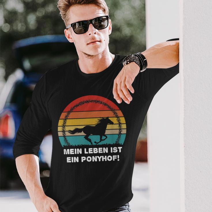 My Life Is A Ponyhfof Ich Liebe Mein Pferd Pony Langarmshirts Geschenke für Ihn