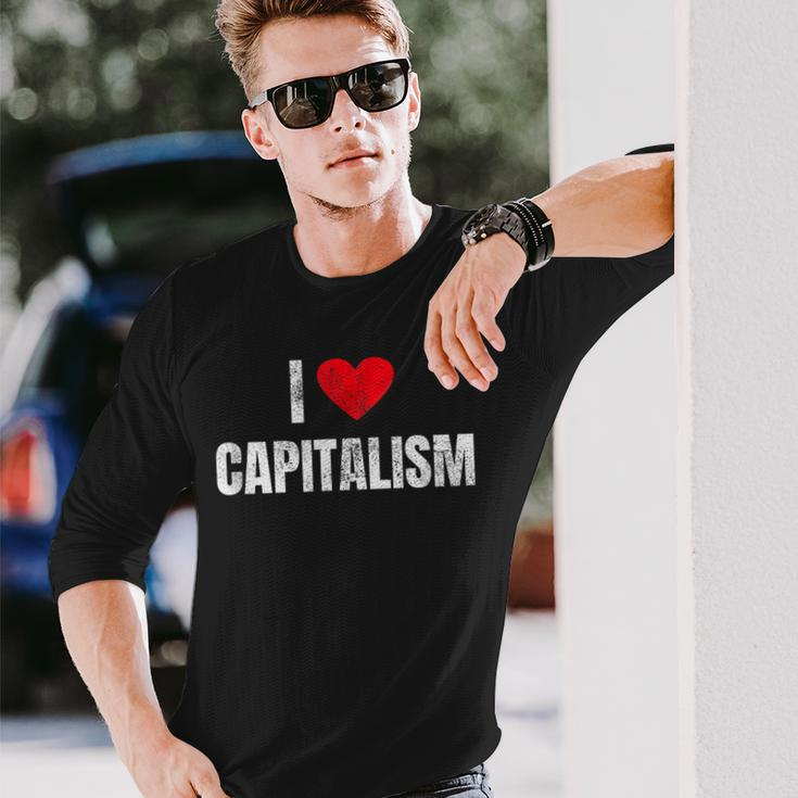 I Love Capitalism Capitalism Capitalists Langarmshirts Geschenke für Ihn