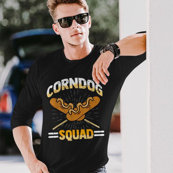 I Love Corndogs Squad Carnival Corn Dogs Hot Dog Long Sleeve T-Shirt Gifts for Him