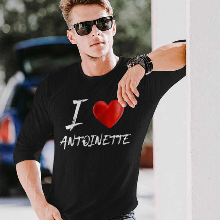 I Love Heart Antoinette Family NameLong Sleeve T-Shirt Gifts for Him