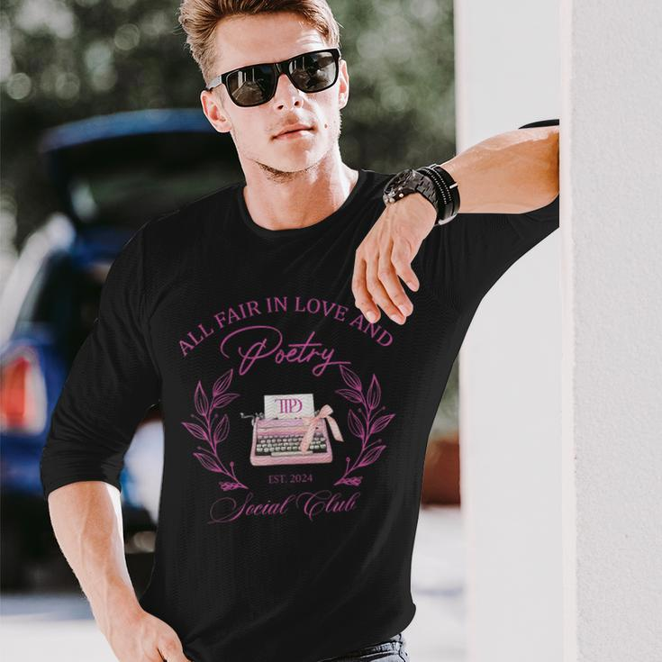 In Love And Poetry Social Club Long Sleeve T-Shirt Gifts for Him