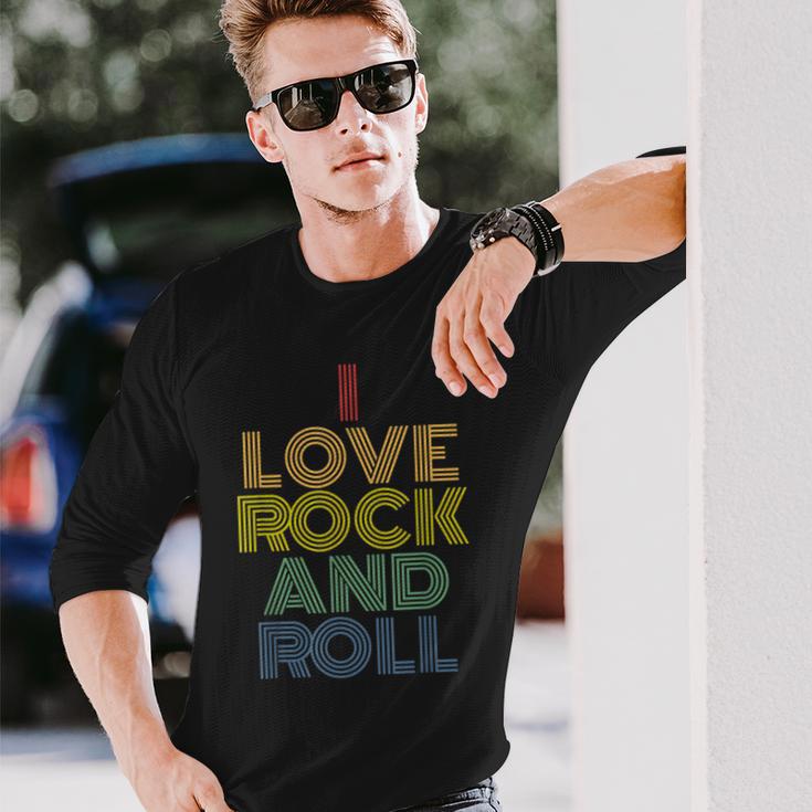 I Love Rock And Roll Vintage 70S Long Sleeve T-Shirt Gifts for Him