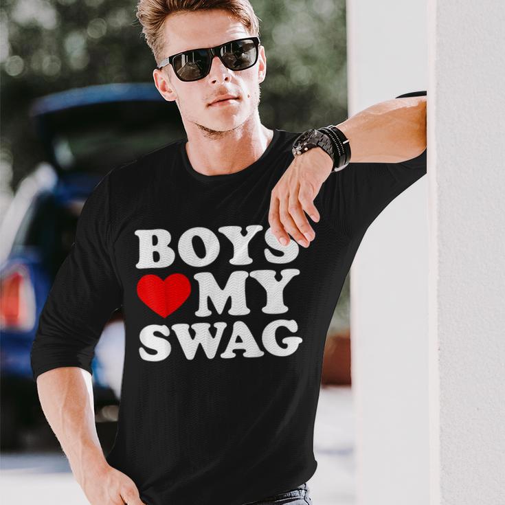 Love My Swag Boys Heart Hip HopLangarmshirts Geschenke für Ihn