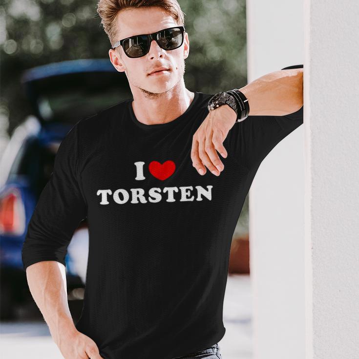 I Love Torsten Ich Liebe Torsten Langarmshirts Geschenke für Ihn