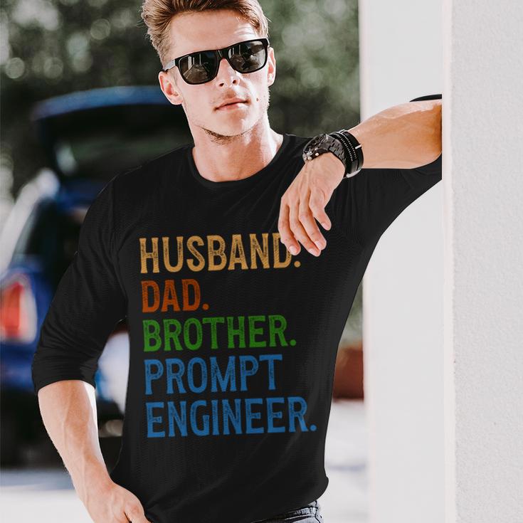 Lustiger Ehemann Papa Prompt Ingenieur Für Entwickler Langarmshirts Geschenke für Ihn