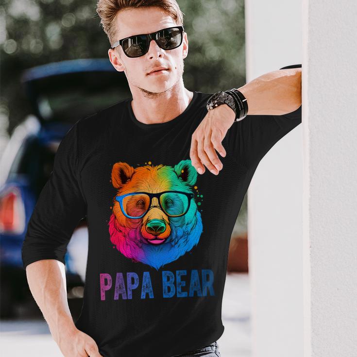 Lustiger Papa-Bär-Vatertag Opa-Vater Langarmshirts Geschenke für Ihn