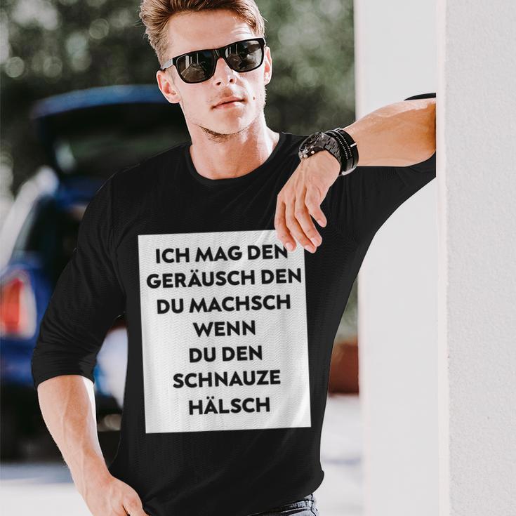 Lustiges Spruch Langarmshirts Geräusch beim Schweigen – Schwarz, Statement Mode Geschenke für Ihn