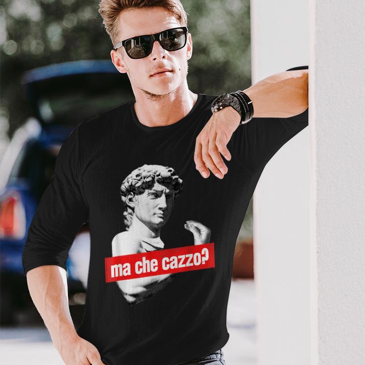 Ma Che Cazzo David Statue Hand Gesture David Langarmshirts Geschenke für Ihn