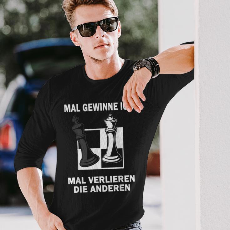 Mal Gewinne Ich Mal Verlieren Die Anderen Chess Chess Game Langarmshirts Geschenke für Ihn