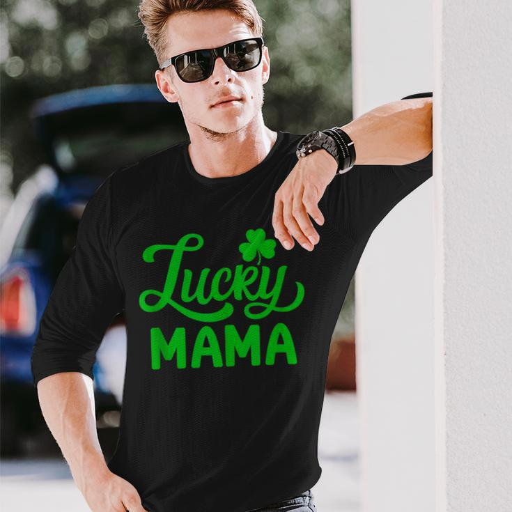 Mama St Patrick's Day Family Matching Lucky Mama Long Sleeve T-Shirt Gifts for Him
