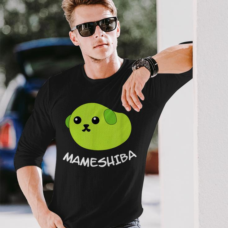 Mameshiba Edamame Bean Dog With Cute Grean Pea Long Sleeve T-Shirt Gifts for Him