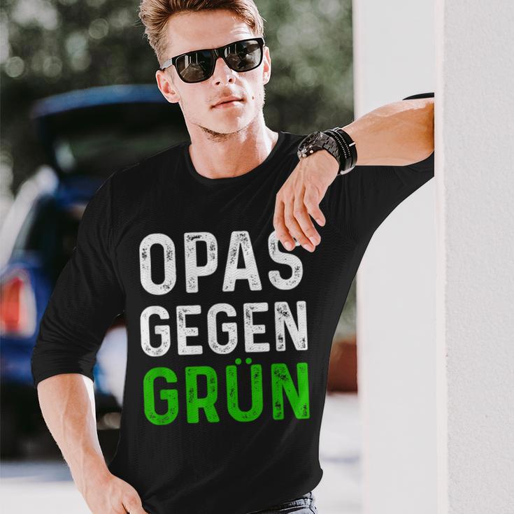 Männer Opas Gegen Grün Spruch Grüne Nein Danke Opa Langarmshirts Geschenke für Ihn