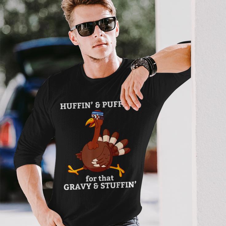 Marathon Running Turkey Trot Group Team Turkey Long Sleeve T-Shirt Gifts for Him