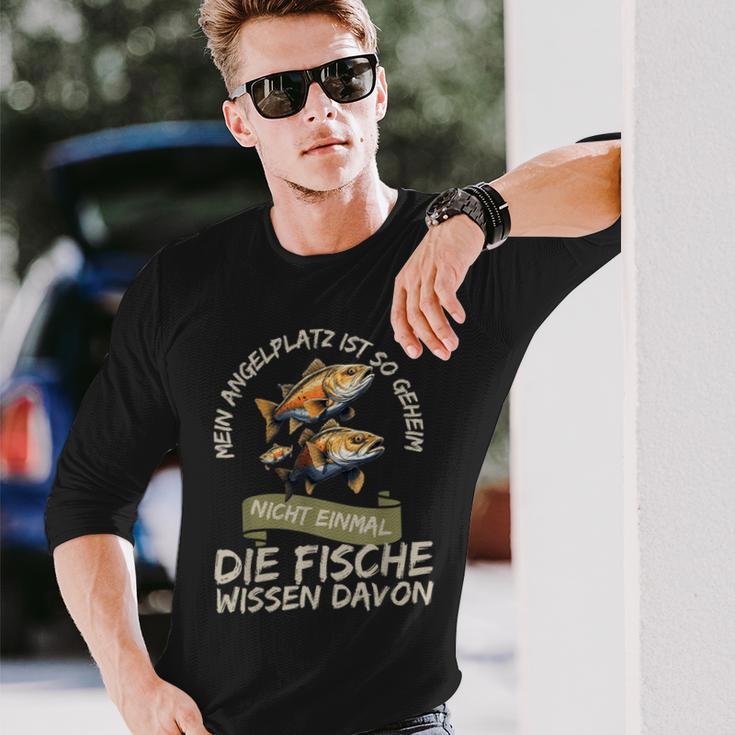 Mein Angelplatz Ist So Geheim Nicht Einmal Die Fische Wissen Langarmshirts Geschenke für Ihn