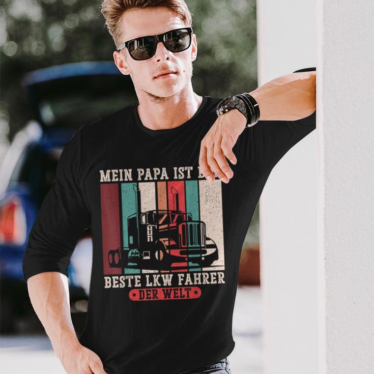 Mein Papa Ist Der Beste Lkw Driver Der Welt Papa Retro Langarmshirts Geschenke für Ihn