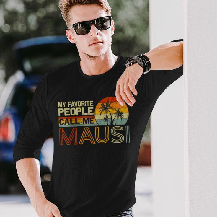 Meine Lieblingsmenschennen Mich Mausiintage Retro Mausi Langarmshirts Geschenke für Ihn