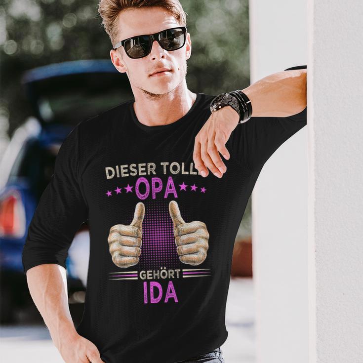 Men's Dieser Tolle Opa Gehört Ida Opi Black Langarmshirts Geschenke für Ihn