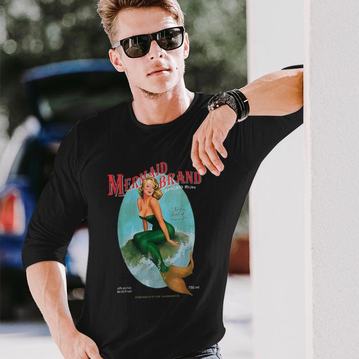 Mermaid Brand Jamaican Rum With A Hint Of Seaweed Long Sleeve T-Shirt Gifts for Him