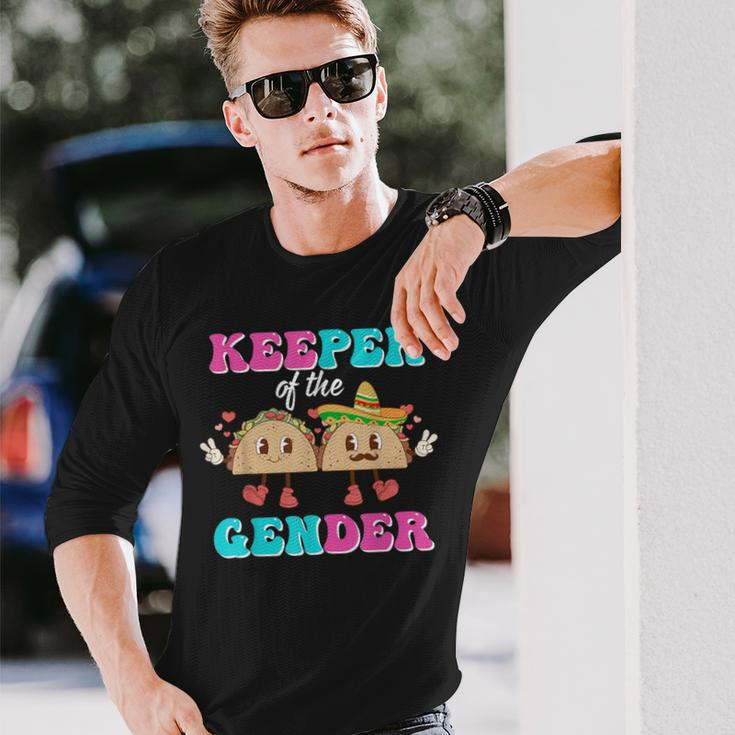 Mexican Gender Reveal Keeper Of The Gender Taco Long Sleeve T-Shirt Gifts for Him