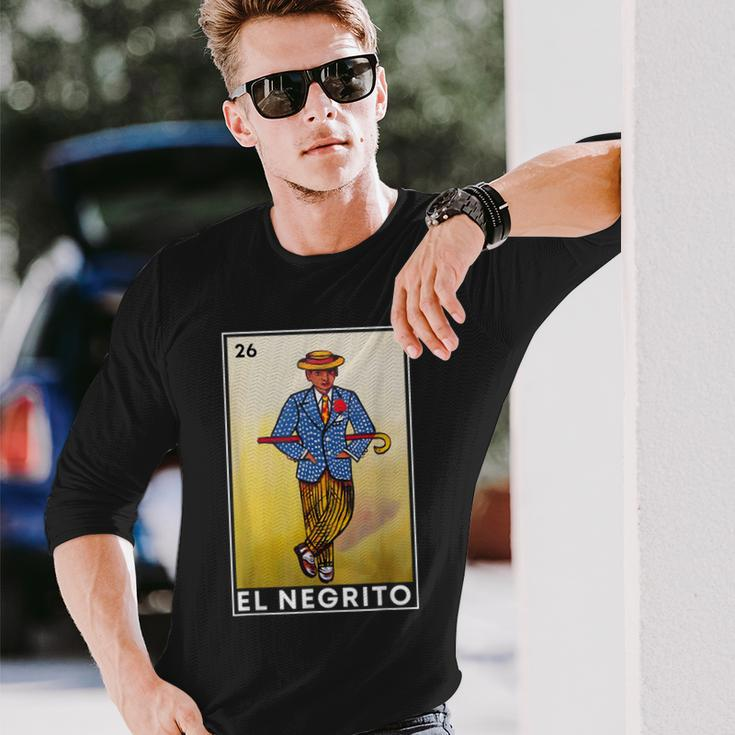 Mexican Lottery Cards Lotto Mexicana Bingo Loto El Negrito Long Sleeve T-Shirt Gifts for Him
