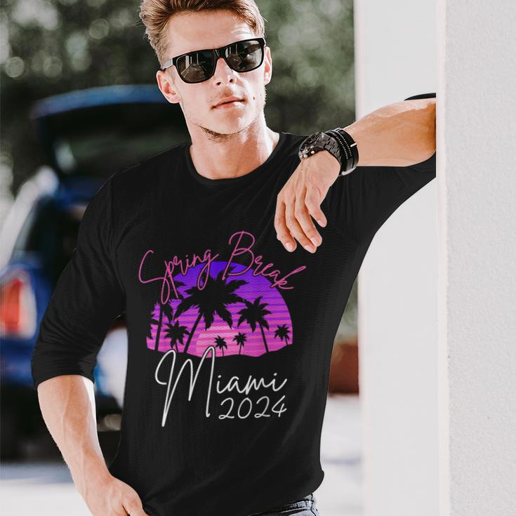 Miami Beach Spring Break 2024 Long Sleeve T-Shirt Gifts for Him