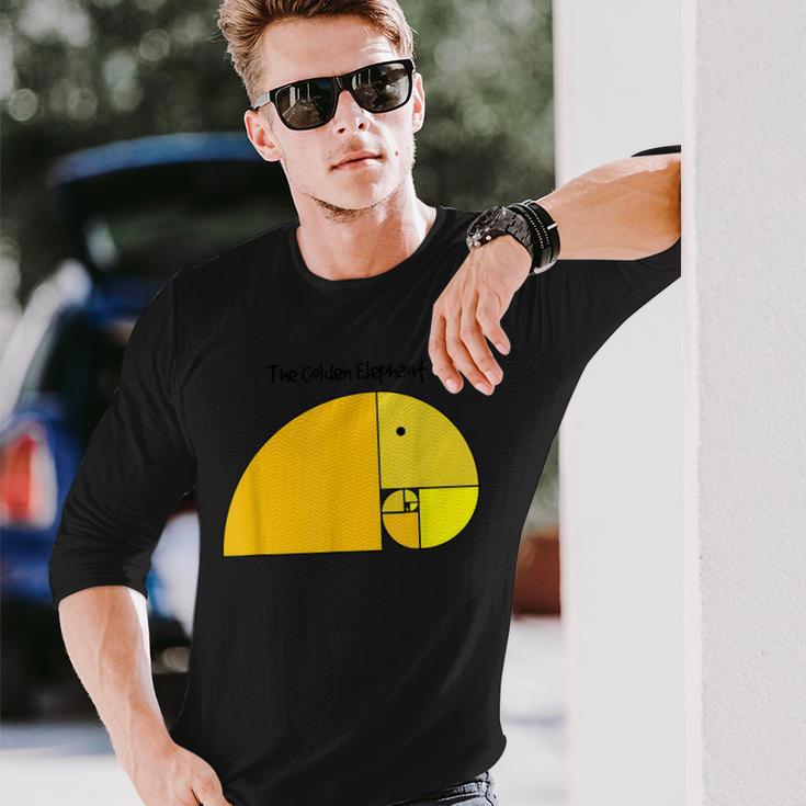 Minimalistisches Geometrisches Elefanten-Design Unisex Langarmshirts, Stilvolles Mode-Tee Geschenke für Ihn