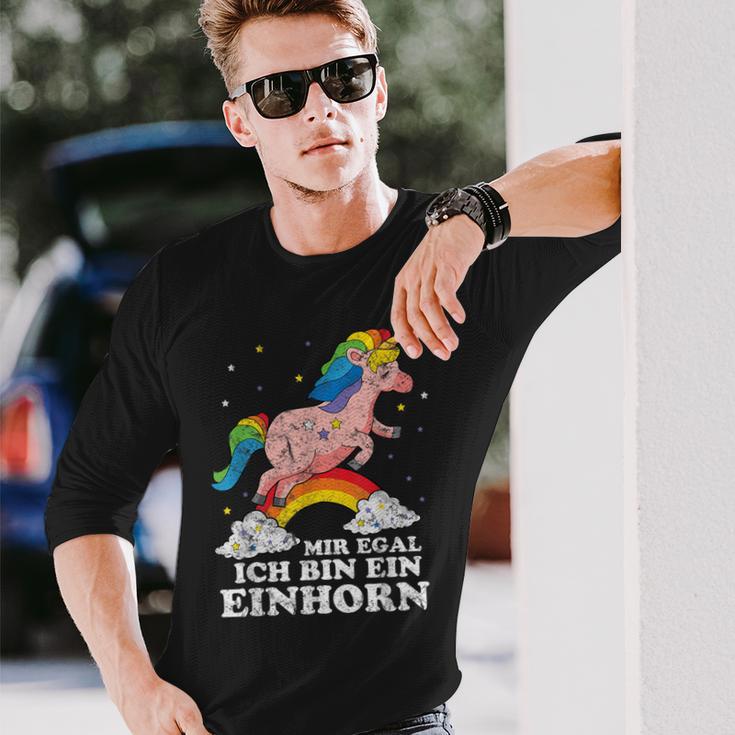 Mir Egal Ich Bin Ein Unicorn Fun Langarmshirts Geschenke für Ihn