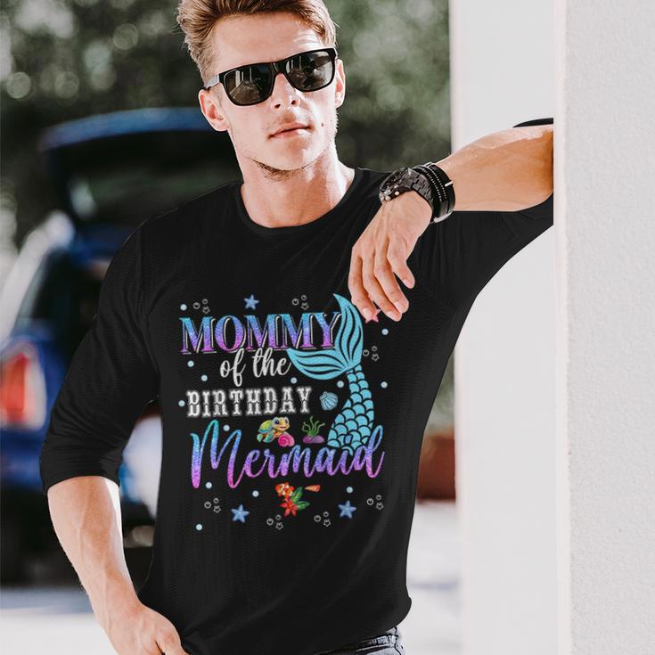 Mom Of The Birthday Mermaid Matching Family Party Long Sleeve T-Shirt Gifts for Him