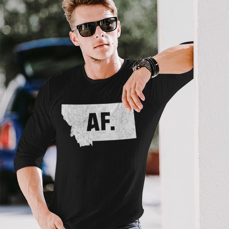 Montana Af Distressed Home State Long Sleeve T-Shirt Gifts for Him