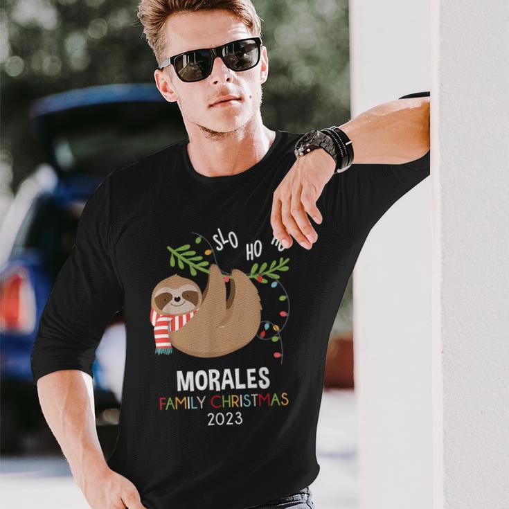 Morales Family Name Morales Family Christmas Long Sleeve T-Shirt Gifts for Him