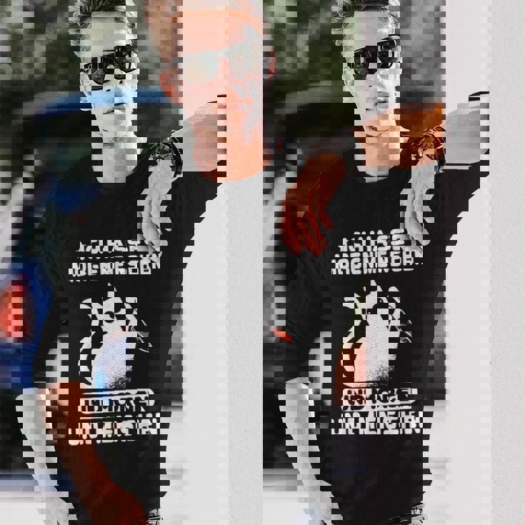 Morgenmuffel Morgen Und Menschen Ich Hasse Morgenschen Langarmshirts Geschenke für Ihn