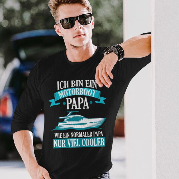 Motorboot Papa Boot Boote Bootsfahrer Geschenk Langarmshirts Geschenke für Ihn