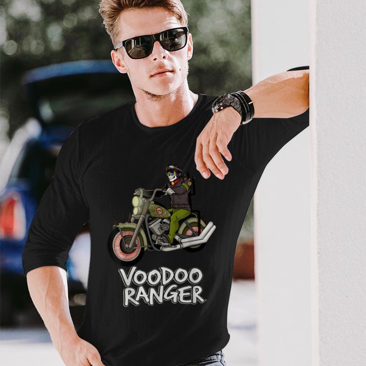 Motorcycle Drag Racing Sprints Voodoo Bike Rider Long Sleeve T-Shirt Gifts for Him