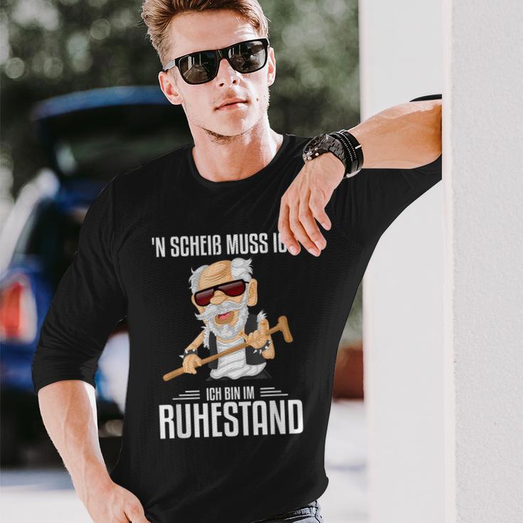 N Scheis Muss Ich Ruhestand Rente Rentner Langarmshirts Geschenke für Ihn