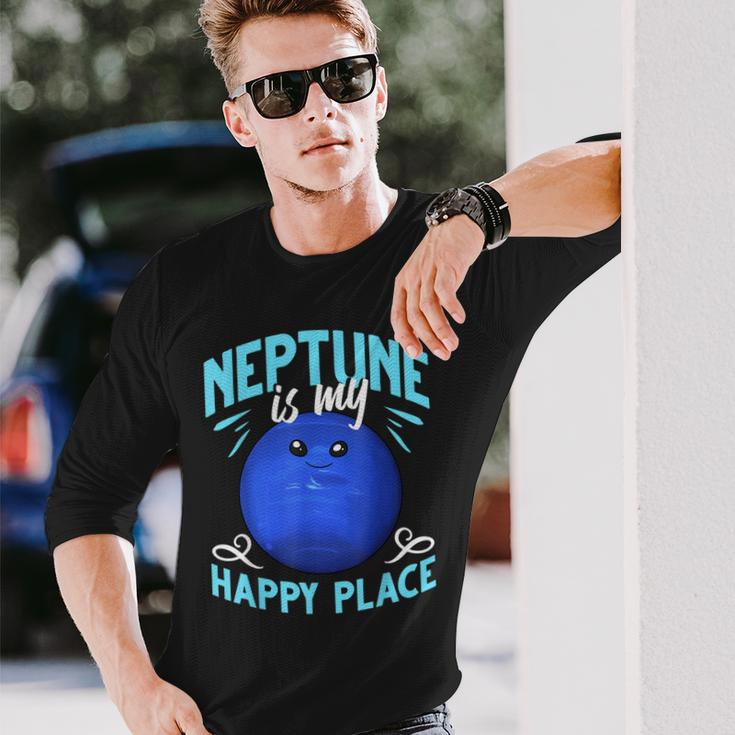 Neptune Planet Ring Solar System Long Sleeve T-Shirt Gifts for Him