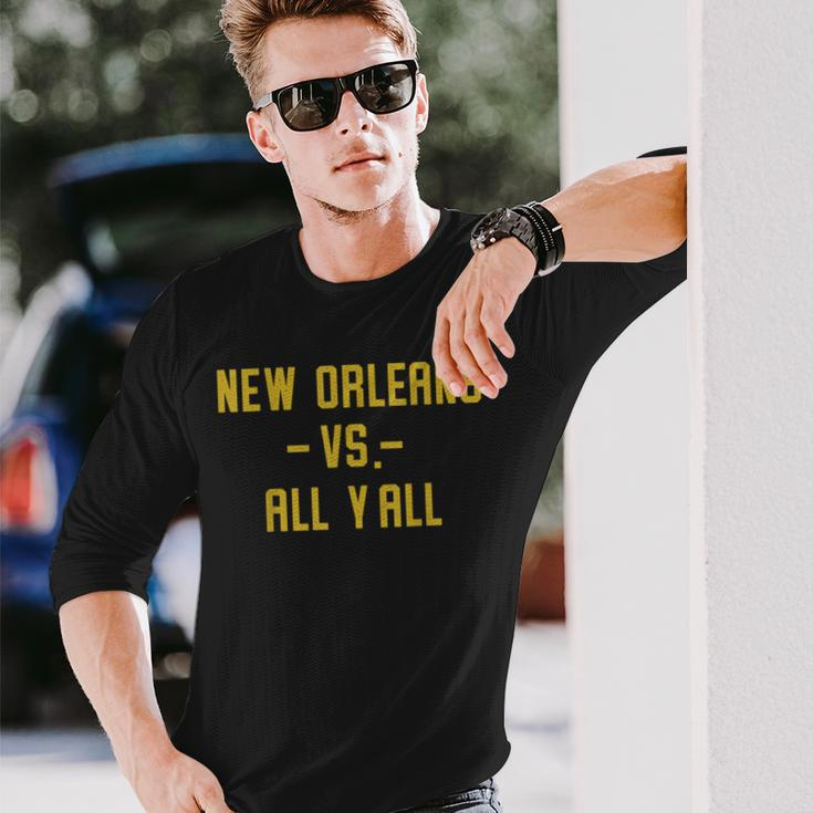 New Orleans Vs All Yall For Y'all Louisiana Vintage Long Sleeve T-Shirt Gifts for Him